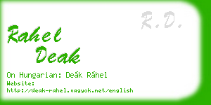 rahel deak business card
