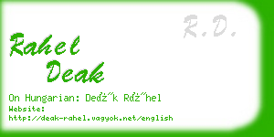 rahel deak business card